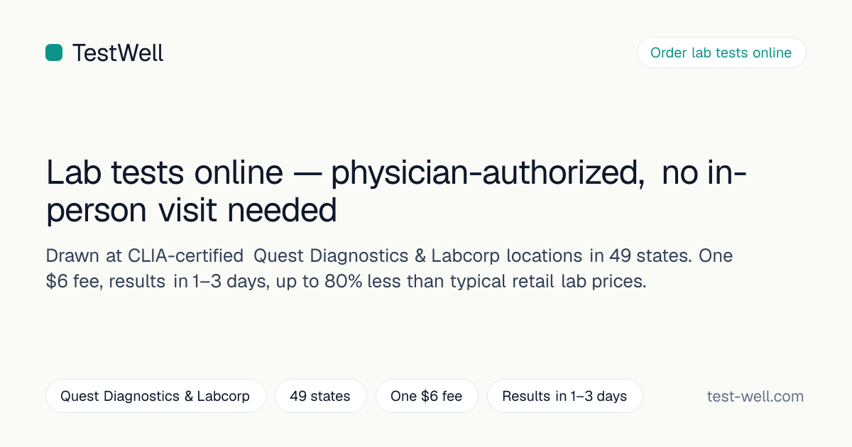 Lipoprotein(a) at Labcorp — $34.99, Code 120188 | TestWell